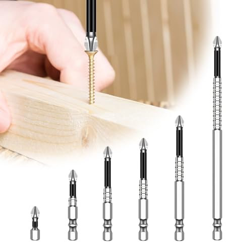 High-Magnetic Screwdriver Drill Bit Set,6PCS Anti-Slip Magnetic Electric Screwdriver Drill Bits Sets,Electric Precision Anti Impact High Hardness Drill Bit,for Impact Driver 25 50 65 70 90 150mm 1 Set