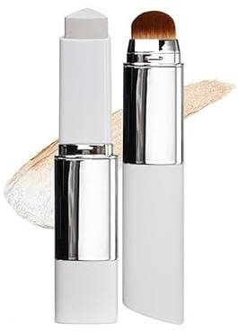 Fond de Teint Stick Auto-Ajustant Coréen avec Pinceau - Maquillage 2-en-1 Hydratant à Couverture Modulable - Longue Tenue Résistant à l'Eau -Teint Naturel (Couleur naturelle)