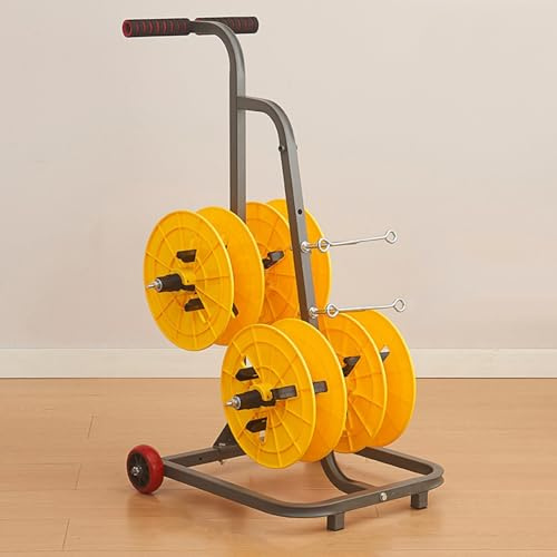 Chariot à Câbles à Essieux Multiples, Support de Bobine de Fil électrique d'Électricien Professionnel, Dérouleur de Fil de Distributeur de Câble Robuste, Enrouleur De Fil De Bobine De Câble