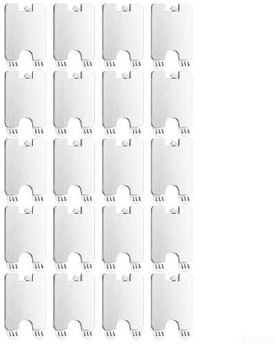 Yhenlovtt Non-Perforated Wall Hooks for Picture Frames, Stainless Steel No Nail Hangers, 20 Pcs for Home Office Decor