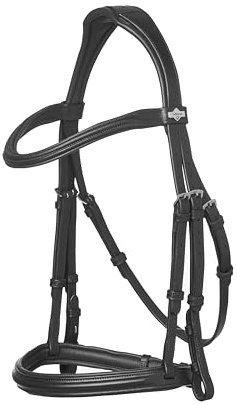 LeMieux Arika Anatomic Cavesson Bridle - Black/Silver - Cob