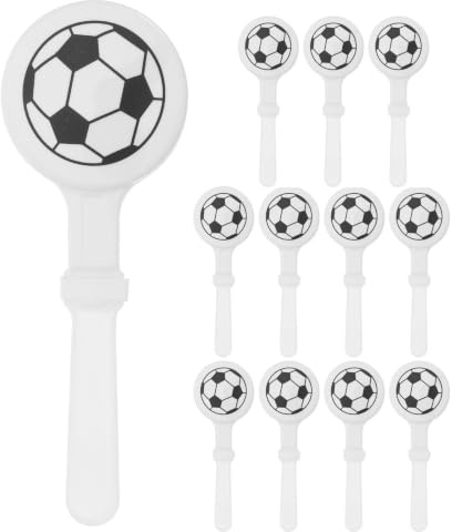 SWETRACE 12pcs Reusable Soccer Hand Clapper Noise Maker in Plastic Unique Soccer Ball Shape for Sport Themed Party Favors and Cheering at Football Events