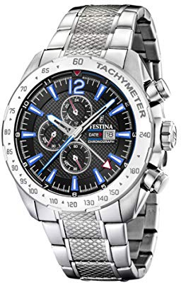 Festina Herrkronograf kvarts klocka med rostfritt stål armband F20439/5