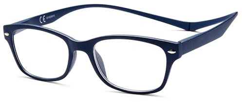 NEW VISION Occhiali da Lettura Uomo Con Calamita, Calamitati da Collo, Certificazione CE, UV400 per Uomo Donna, NV3282 (BLU, 2)