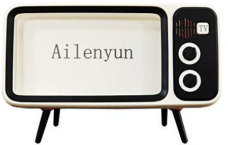 Ailenyun TV Speaker Phone Holder Style Mobile Phone Holder with Speaker Suitable for Smartphones Under 6.5 inches for Men Mens Husband Tester (Front Black and Back Orange)