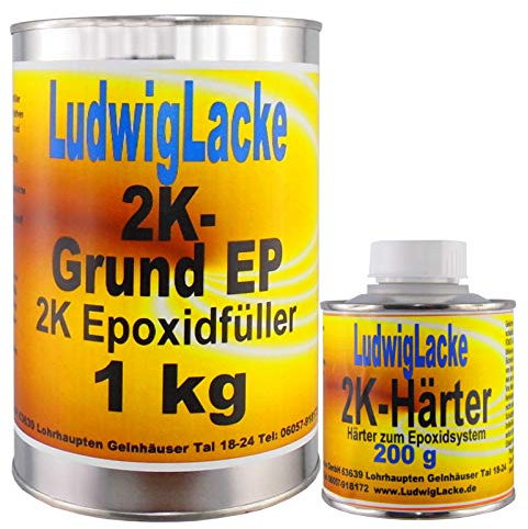 Epoxid 1,2 kg EP Grundierung grau Füller für Autolack Werkstatt