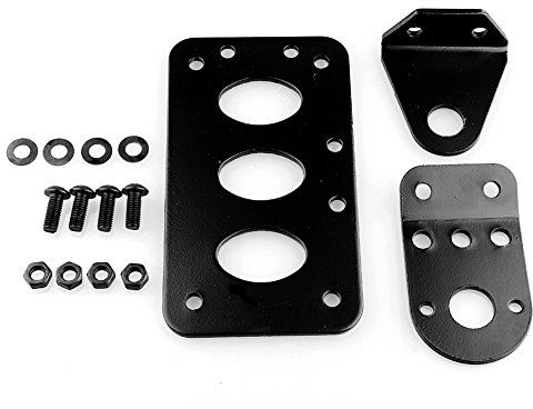 KIMISS Soporte Lateral para Moto, Soporte metálico Negro para Placa de matrícula y luz de Freno, Montaje Lateral Resistente, Compatible con diversas Motocicletas
