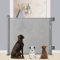 Barrière de Sécurité Rétractable 0-140cm, MYPIN Barriere de Securite Enfant Rétractable, Barriere de securite Chien pour Les Escaliers/Portes/Couloirs/Intérieur/Extérieur, Gris