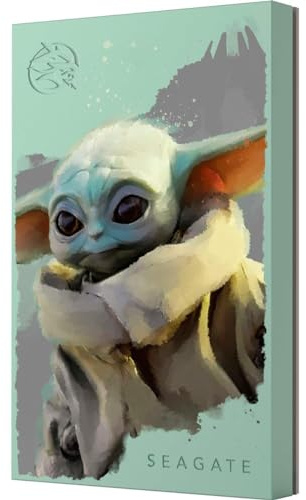 Seagate FireCuda 2TB portable external hard drive, compatible with PS4, PS5, Xbox One/Series, PC, Star Wars Edition Grogu, USB 3.2, 3 Years Rescue Services (STKL2000404)