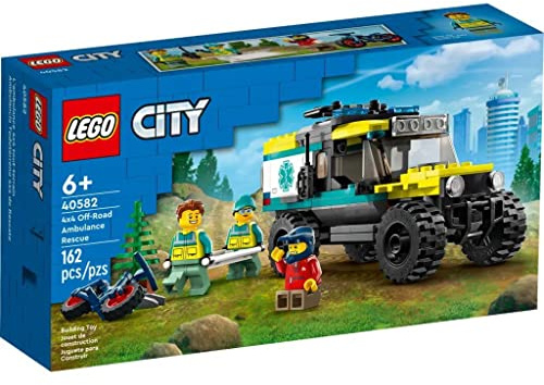LEGO 40582 City 4x4 Off-Road Ambulance Rescue Limited Edition 2023 Set 6+ 162 Pieces with Cold Off-Road and 3 Minfigures