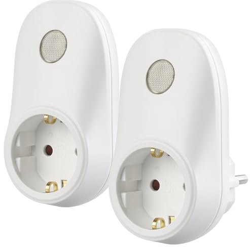 revolt Übergangsstecker: 2er-Set Steckdosen-Adapter mit Lichtsensor, 230V, 690 W Schaltleistung (Steckdose Dämmerungssensor, Zwischenstecker mit Lichtsensor)
