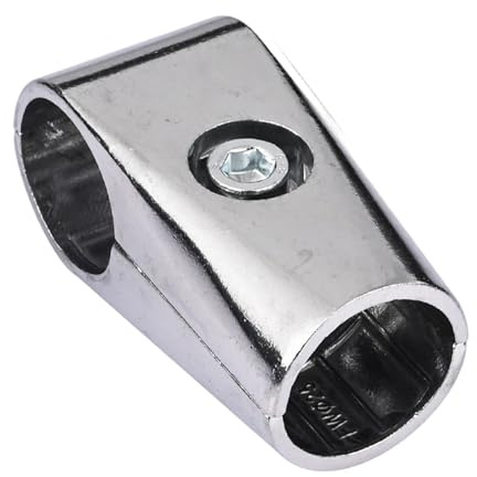 perfeclan Conector de abrazadera de tubo en T de 25 mm de diámetro interior, herraje de conexión de aluminio resistente, unión bidireccional para pasamanos de