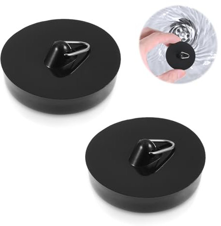 2 Pack Abflussstopfen, Spüle Abfluss Stöpsel, Gummi Stöpsel für Spülbecken, Spüle Stopfen mit Haken, Abfluss Stöpsel für Spüle, Spültisch Stopfen Spüle für Badewanne, Küche, Badewannenstöpsel