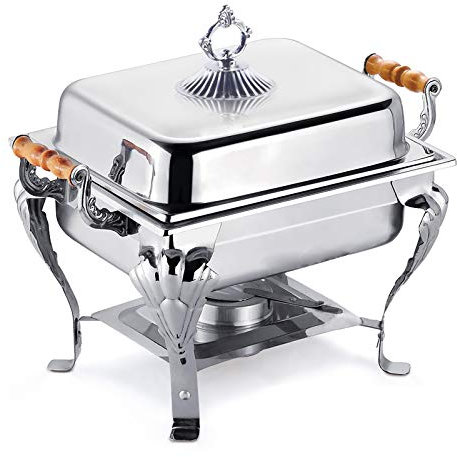 HOARLICN Edelstahl Chafing Dish Wärmebehälter Speisenwärmer, Edelstahl Chafer Chafing Dish Set Edelstahl Warmhaltebehälter Wärmebehälter Set Für Catering, Buffet Und Party