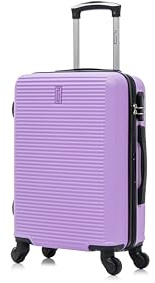 CELIMS - Maleta de Cabina de Viaje Aprobada por 100+ Aerolíneas | Ligera y Rígida | Maleta de Cabina 55 x 35 x 22 cm | Maleta Infantil | Equipaje de Mano | Violeta