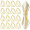 16 Stück Serviettenringe Gold, Servietten Ringe Doppelspiralkreis-Design, Metall Serviettenschnallen, Elegante Schlichtheit Napkin Rings für Partys, Hochzeiten, Feste