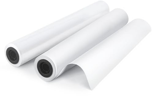 Plotter Paper 36 x 150, 20lb Wide Format Paper Rolls, 2 Rolls, Goefun Engineering Bond Paper, 2 core CAD Inkjet Rolls for CAD Printing on Plotter Printers