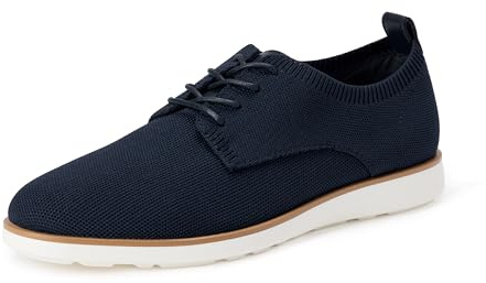 Amazon Essentials Men's Knit Derby Smart Casual Trainers, Navy, 9 UK