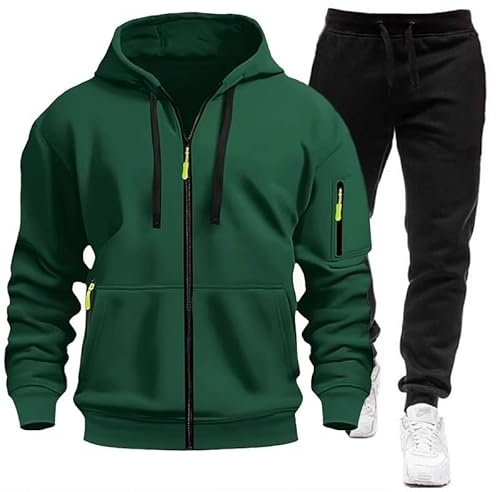 Tuta Uomo Completa Leggero Cotone Felpa Con Cappuccio E Zip E Pantaloni Completo Set Tracksuit Suit Casual Sportivo Tute Da Lavoro Taglie Forti Firmate Tuta Ginnastica Casa Running Outwear
