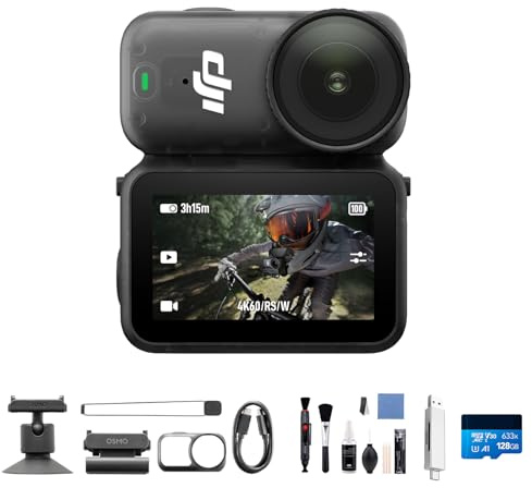DJI Pack estándar Osmo Nano, 64 GB Pequeña cámara para vlogging 4K con un Sensor de 1/1.3 Pulgadas, vídeo con Campo de visión Amplio de 143° (Nano Standard Combo 64GB Bundle-2)