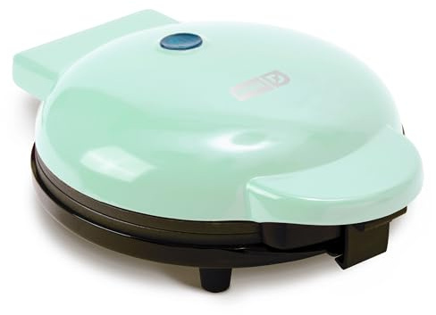 Dash Round Express Electric - Pancake Maker & Eggs Griddle System - Healthy Breakfast Maker - Quick Heat-Up & Easy Cleanup - nonstick surface - Aqua