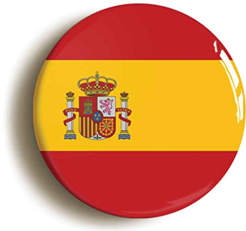 Ozorath SPAIN SPANISH NATIONAL FLAG BADGE BUTTON PIN (Size is 1inch / 25mm diameter)