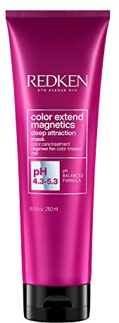Redken Haarmaske für coloriertes Haar, Pflegemaske zum Auswaschen, Color Extend Magnetics Deep Attraction Mask, 1 x 250 ml