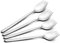 YFWOOD Sporks, 4 Stück 18/10 Edelstahl Sporks, Lang 18.8 cm Salatlöffel, Fruchtdessert Gebratene Reisnudelgabeln, Multifunktion Löffel und Gabel für Camping zu Hause oder auf Reisen