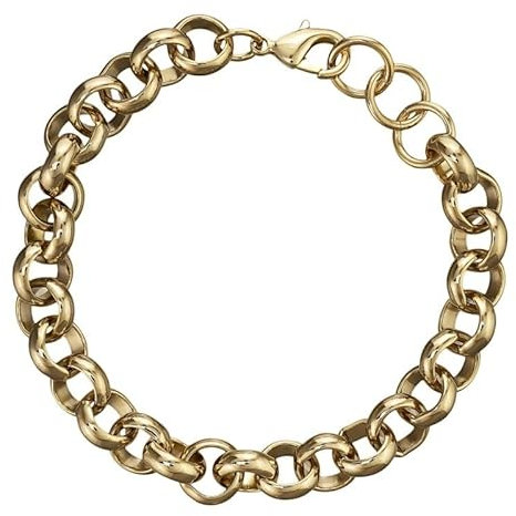 Kids, Teens & Womens 10mm Luxury Gold Plated Belcher Bracelet - Classic 6 Inch Design (20g) - Exquisite Craftsmanship and Timeless Sophistication - Bling King London