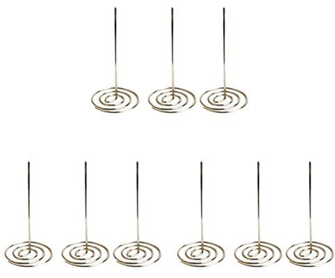 Lurrose 9piezas Soporte De Metal Para Menú y Facturas Organizador De Para y Color Plateado Para Recibos y Comandas