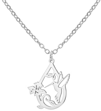 EUEAVAN Collier colibri pour femme Acier inoxydable Pendentif en forme d'oiseau mignon en forme de larme Bijoux animaliers Fleur Cadeau commémoratif (Argent)