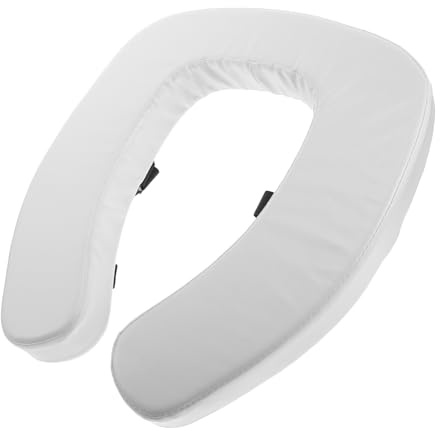 UKCOCO Cojín Elevador para Asiento de Inodoro 4,3 Cm Acolchado de Color Claro Fijación Segura, Asiento Elevado Cómodo para Personas Mayores y Portátil para Viajes
