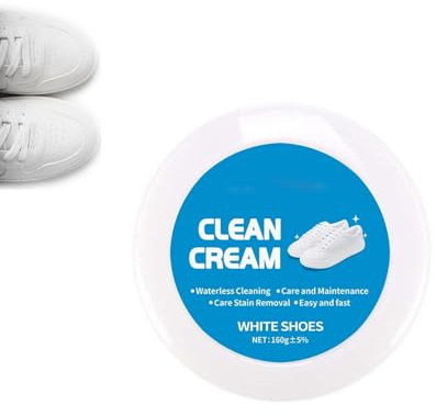 Vita skor rengöringskräm, vit skorengörare och sneakers, rengöringsmedel, ren kräm för sko, snabb fläckborttagning för vita sneakers och läder, utan tvätt