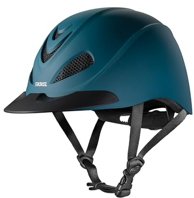 Troxel Liberty Ultralight Horse Riding Helmet, Low-Profile Adjustable Design, Safety Horseback Riding Gear, Medium (7-7-1/4), Bluestone Duratec
