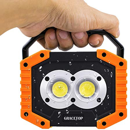 Portatile Lampada da Lavoro 20W, Ricaricabile LED COB Super luminoso luce Ispezione Torcia per Riparazione Auto, Garage, Emergenza