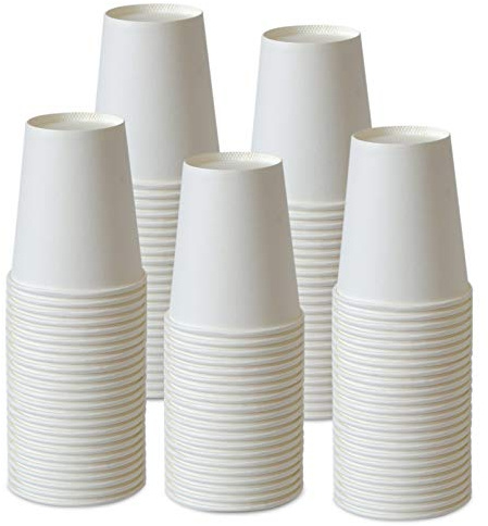 Kuerqi Paper Cups 150 Pack - 8 Oz Hot and Cold Paper Coffee Cups