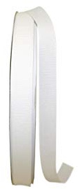 Reliant Ribbon Grosgrain Texture Ribbon, 5/8 Inch X 100 Yards, White