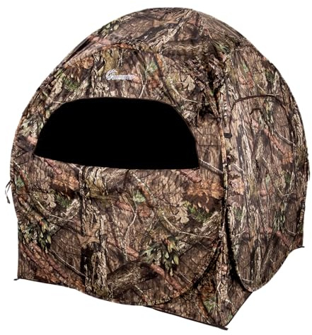 Ameristep Doghouse Run & Gun Hunting Blind | Lightweight 2 Person Ground Blind in Mossy Oak Break-Up Country, One Size