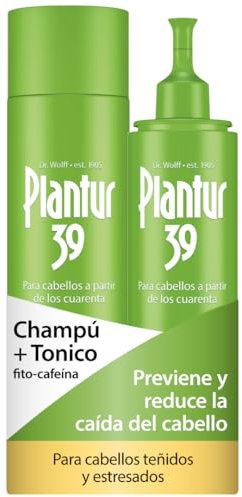 Plantur 39 Caffeine Shampoo and Tonic Prevents and Reduces Hair Loss | For Coloured Stressed Hair | Supports Hair Growth | Women Hair Care Made in Germany | Set of 250ml Shampoo and 200ml Tonic