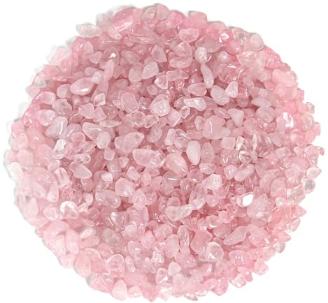 500 g Rosenquarz Chips - Rosa Kristalle für Deko, DIY & Schmuck