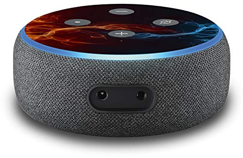 2er Set Folie Cover für intelligenten Smart Speaker Lautsprecher Aufkleber Schutzfolie Skin selbstklebend passgenau Klebefolie für Sprachassistent R137 (Nr. 17 Feuer)