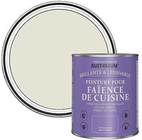 Rust-Oleum Beige Water-Resistant Kitchen Tile Paint in Gloss Finish - Portland Stone 750ml