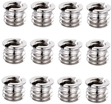 FUNOMOCYA 20 Pcs Interface Screw Thread Stand Tripod Adapter Mic Stand Thread Adapter Retainer Holder Tripod Mount Adapter Screw Adapter for Mic Stand Microphone Bracket Clip