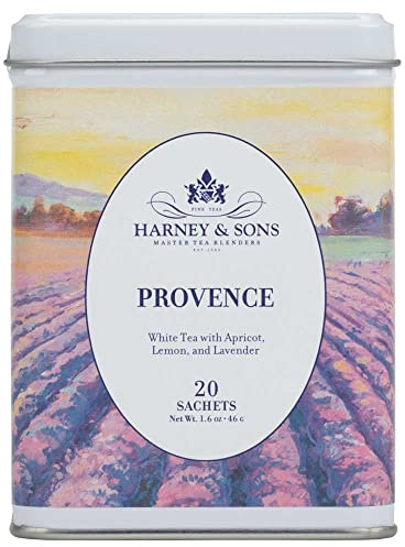 Harney & Sons Provence Tea, White Tea with Flavors of Apricot, Lemon and Lavender