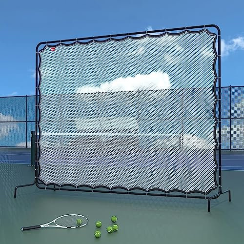 PACUM Tennis-Rebounder-Netz, Tennisnetz, verbessern Sie Ihr Tennisspiel mit der 9,5 x 7 Fuß großen Rebound-Übungswand, für Tennisplatz-Hinterhof-Training im Freien