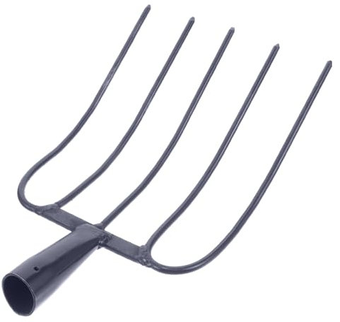 INOOMP Herramienta De Agricultura Práctica Horca De Dientes Resistente para Estiércol De Caballos y Limpieza Campo y Jardín Rural