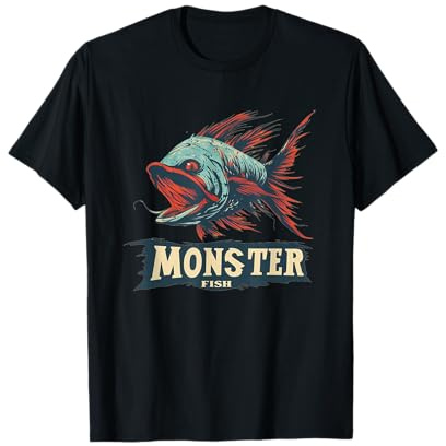 Costume de poisson monstre pour les amateurs de tenues de pêche amusantes T-Shirt