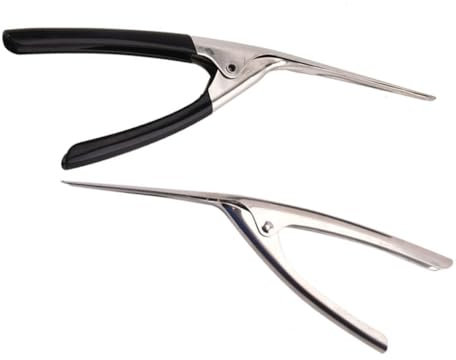 PHENOFICE 2piezas Pinzas para Pelar Camarones De Acero Inoxidable Herramienta Ligera y Resistente para Pelar y Desvenar Gambas Utensilio De Cocina Práctico