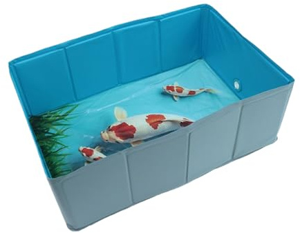 Hundpool, husdjursbadkar, vikbar pvc simning för valpar och små hundar, utomhus vaddande leksak skötselbadkar, sommar vattenlek tillbehör trädgård kul 60 x 30 cm