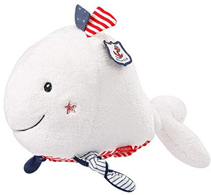 Fehn 078770 Wärmetier Wal – wohltuendes Traubenkernsäckchen in niedlicher Wal-Optik für Babys und Kleinkinder ab 0+ Monaten – Größe: 20 cm